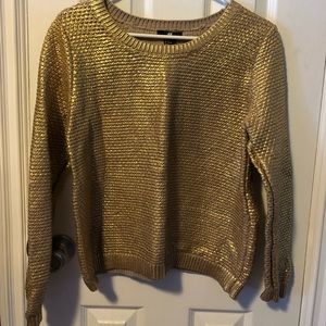 Gold, printed H&M sweater.